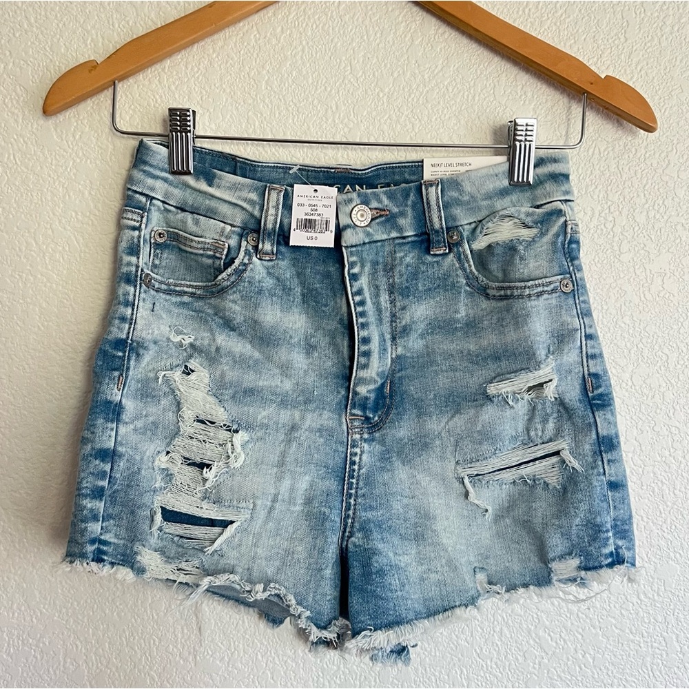 NWT American Eagle AE Next Level Curvy Distressed High-Waiste